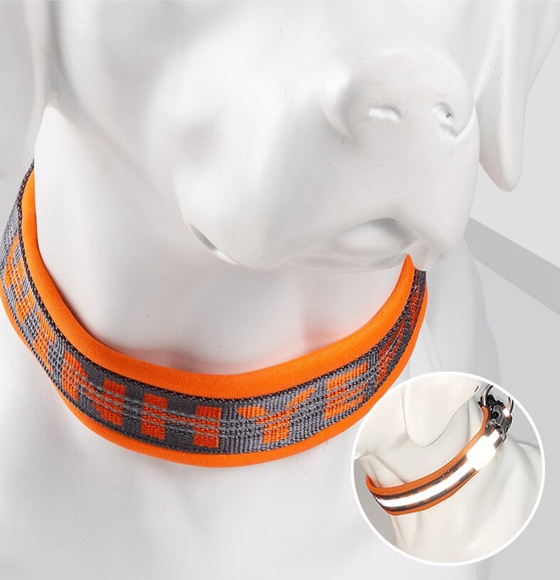 Truelove Haustier halsband bestes Neopren gepolstertes 3m reflektieren des Hunde halsband für große mittelgroße kleine Bonus-Hundetracker-Tag-Funktion yc1854