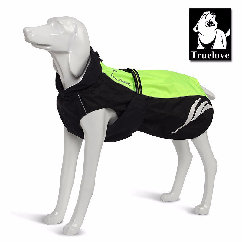 Truelove Wasserdicht Reflektierende Streifen Hund Mantel Weste Outdoor Walking Dog Regenmantel Nylon Pet Jacke Für Alle Wetter Rasse in lager