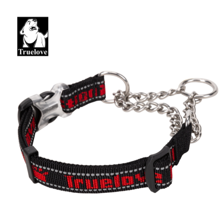 Truelove Hund Kragen P-Kette Outdoor Nylon Hohe Qualität Edelstahl Kette Einstellbare Reflektierende für Große Hund TrainingTLC5372