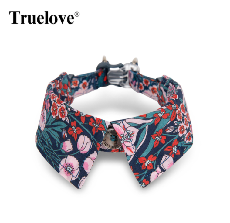 Truelove Katzen halsband niedliche florale Haustier halsband Baumwolle mit Schleife Haustier Geschenk verstellbar weich und bequem Fliege kleiner mittlerer Hund tlc5411