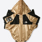 Wasserdichte Hundejacke mit Kapuze „Space Edition“, metallic 