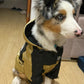 Wasserdichte Hundejacke mit Kapuze „Space Edition“, gold metallic, Rot, schwarz