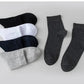 Atmungsaktive, mittelhohe Socken aus Baumwollmischung, präsentiert in Weiß, Hellgrau, Dunkelgrau, Blau und Schwarz